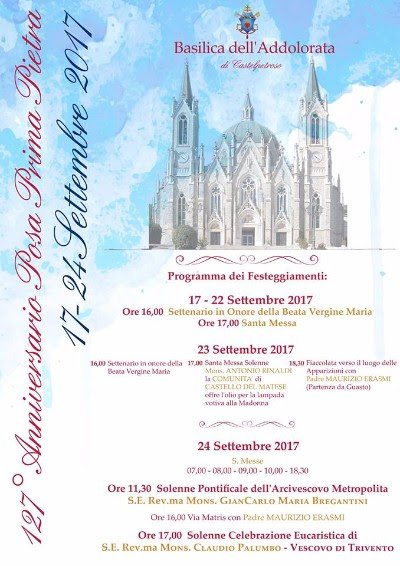 127° anniversario posa della prima pietra
